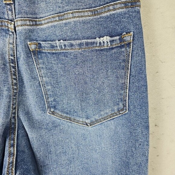 RSQ High Rise Straight Leg Jeans Womens 27 Blue Distressed Relaxed Casual Denim - Picture 11 of 15